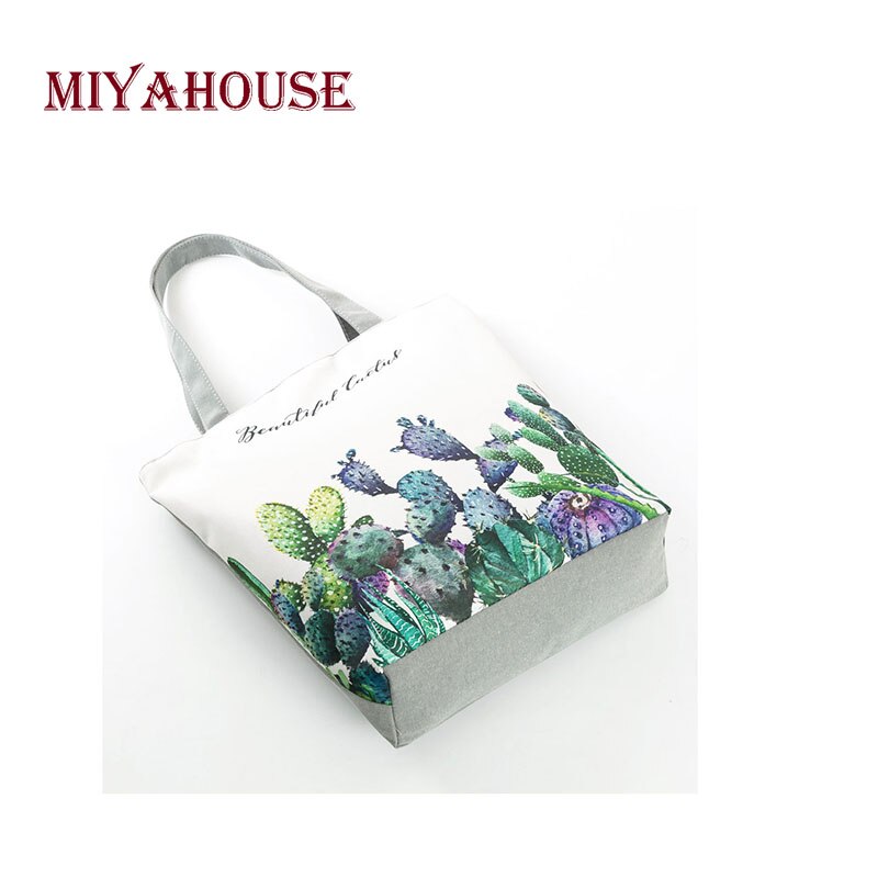 Miyahouse Casual Tote Handtassen Vrouwelijke Groene Plant Schoudertas Voor Vrouwen Zomer Strand Zakken Hoge Capaciteit