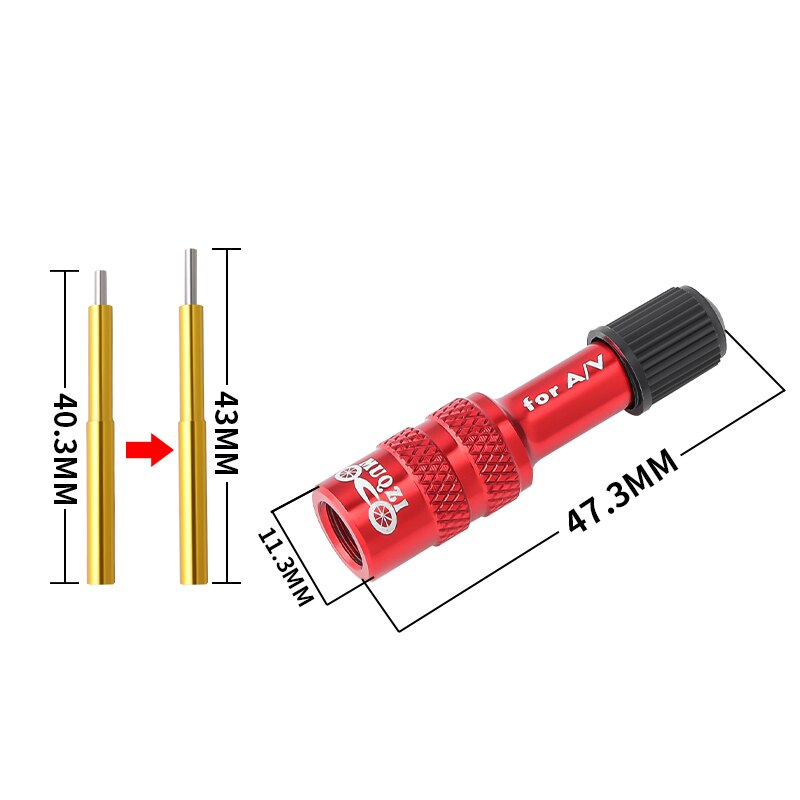 MUQZI – adaptateur de Valve de fourche de vélo, Schrader Air, adaptateur de Valve gonflable pour vtt, accessoire de fourche de vélo de route
