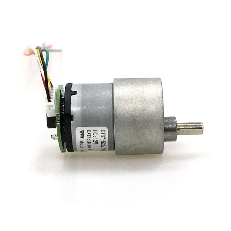 12v högt vridmoment reducerare ab tvåfas likströmsmotor 37-520 dc motor kodare med hall kodare för smarta bilar gör det själv robotdelar