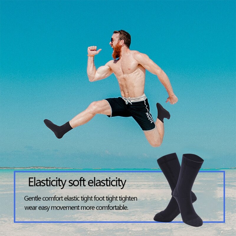 Chaussettes De Plongée Rtdep Néoprène 3 Mm – Semelle Antidérapante, Velcro Ajustable, Coutures Plates, Pour Surf, Snorkeling, Plongée, Homme/femme