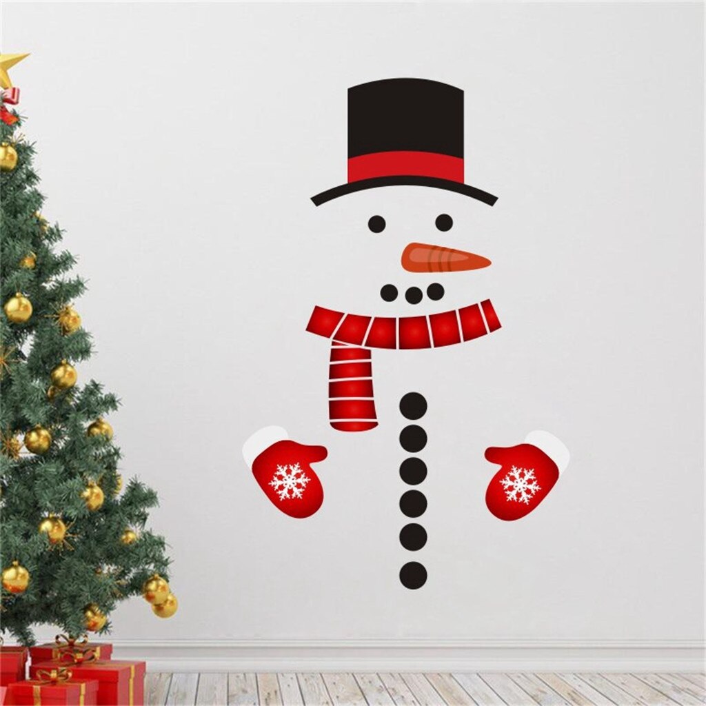 Diy Merry Christmas Wall Stickers Window Glass Festival Decals Santa Murals Year Christmas Decorations For Home Decor: H