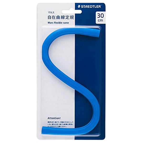Staedtler Mars-Regla curva Flexible 971 62 30/40/50/60cm, herramienta mecánica de dibujo, suministros para oficina y escuela: 30 cm