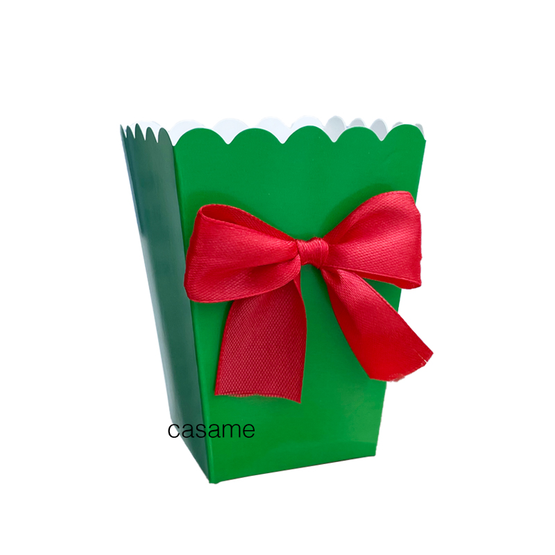 6 stuks popcorndozen met striklint papieren zak gunsten doos baby shower verjaardagsfeestje traktatie gunsten tafelbenodigdheden bruiloft: Chocolade