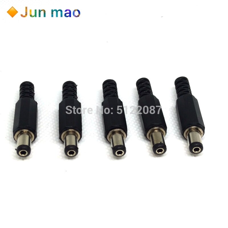 Prises de prise mâle/femelle 10 pièces | Prises de prise DC, adaptateur connecteurs 2.1mm x 5.5mm pour les projets de bricolage, démontage prise mâle femelle: Male