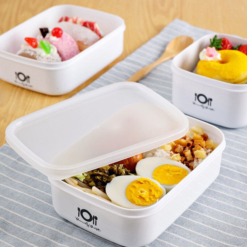 Plastic Sealed Fresh Box Refrigerator Food Fresh Bowl Microwave Heating Lunch Box Portable Bento Boxes Food Organizer Container