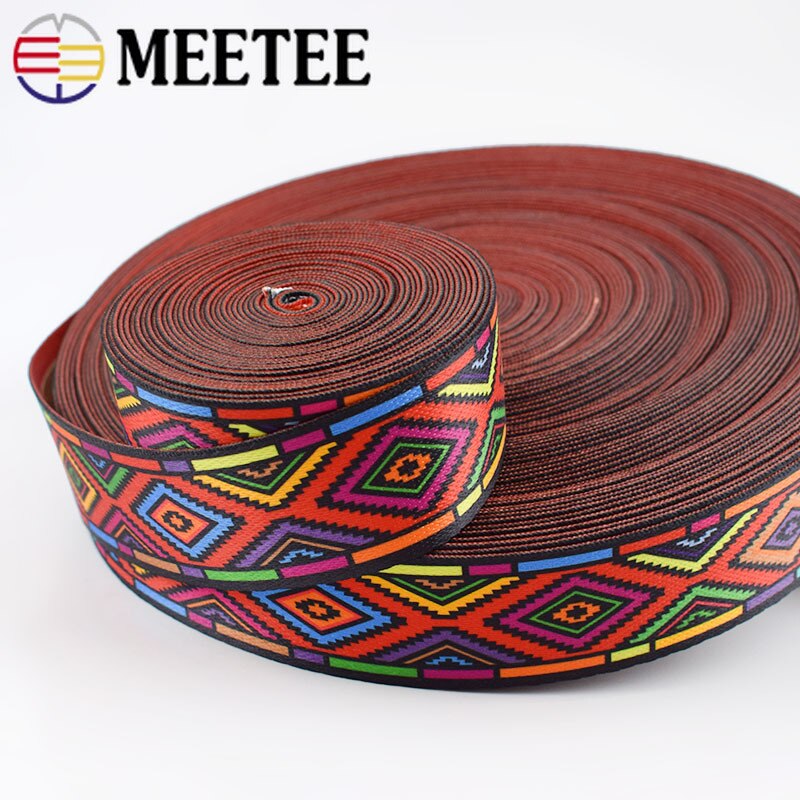 4Meters 38mm Printed Ethnic Jacquard Webbing Bags ... – Vicedeal