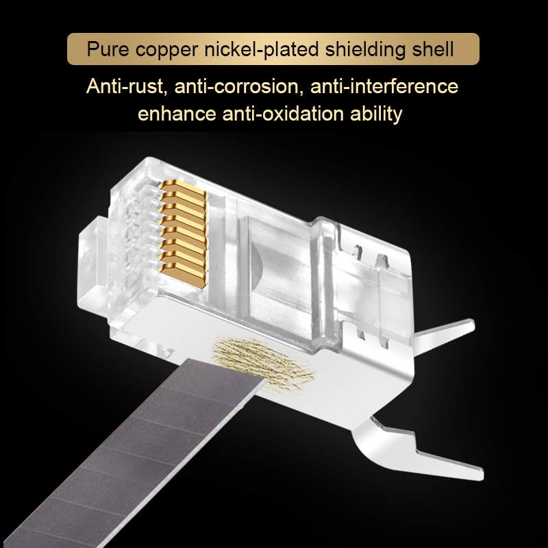 xintylink cat7 rj45 connector rj 45 ethernet cable plug cat6a 8P8C stp shielded cat.7 cat.6a network jack modular 10/50/100pcs