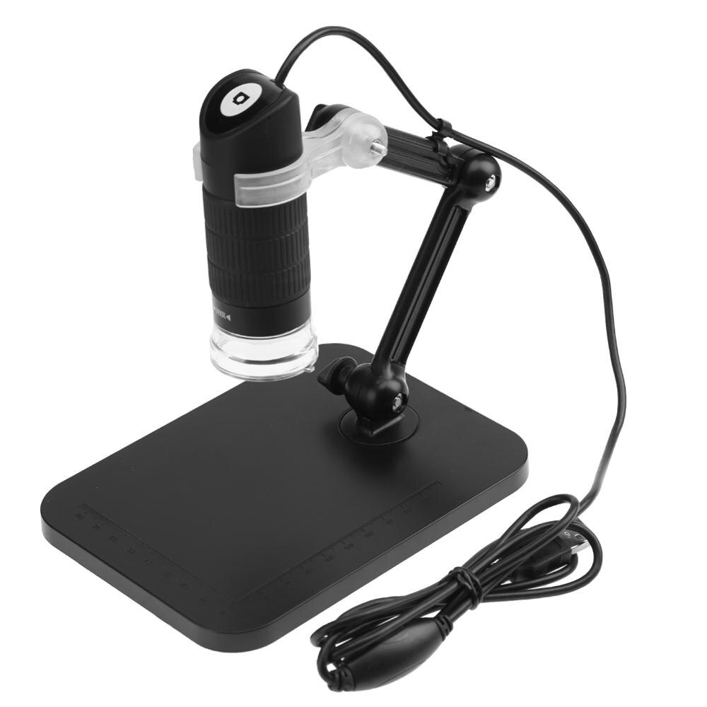 USB Digital Microscope 5MP 1000X Electronic Endoscope Magnifier Zoom Camera with 8 LED Adjustable Brightness Uniform Soft Light: 1000X A Shaft stand