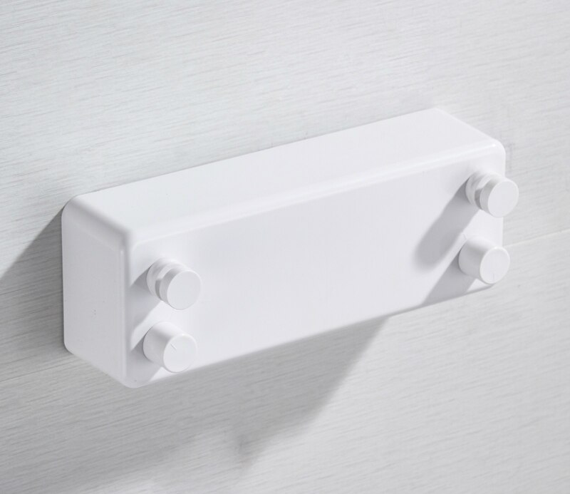 Creatieve Outdoor Kleding Rek Indoor Intrekbare Waslijn Touw Telescopische Roestvrij String Wasserij Hangers Muur Droogrek: 2 Rope-White