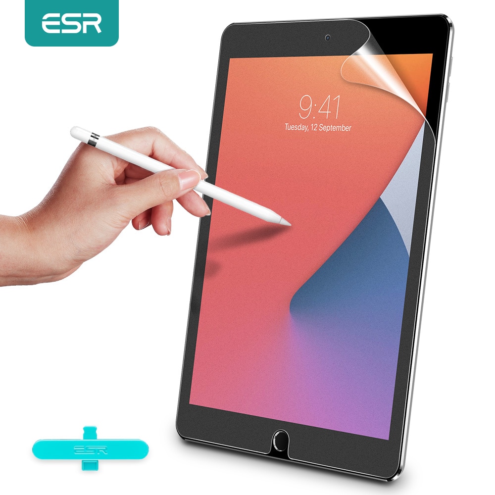 ESR 1PC Writtable Screen Protector for iPad 8th/Air 4/iPad Pro 12.9 11 10.5 9.7 Inch Mini 5/4 iPad 7 6 iPad Air 3/2/1 Film