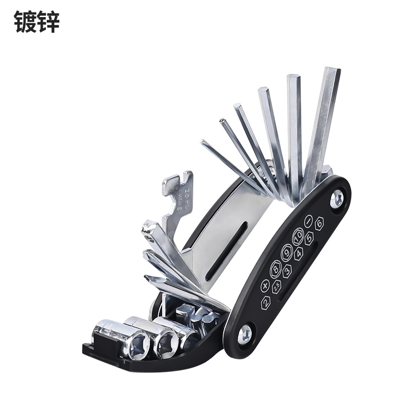 16 in 1 Mountain Bike Portable Socket Multipurpose Wrench Bicycle Multi Tool Screwdriver Motorcycle Bicycle Repair Tools: Default Title