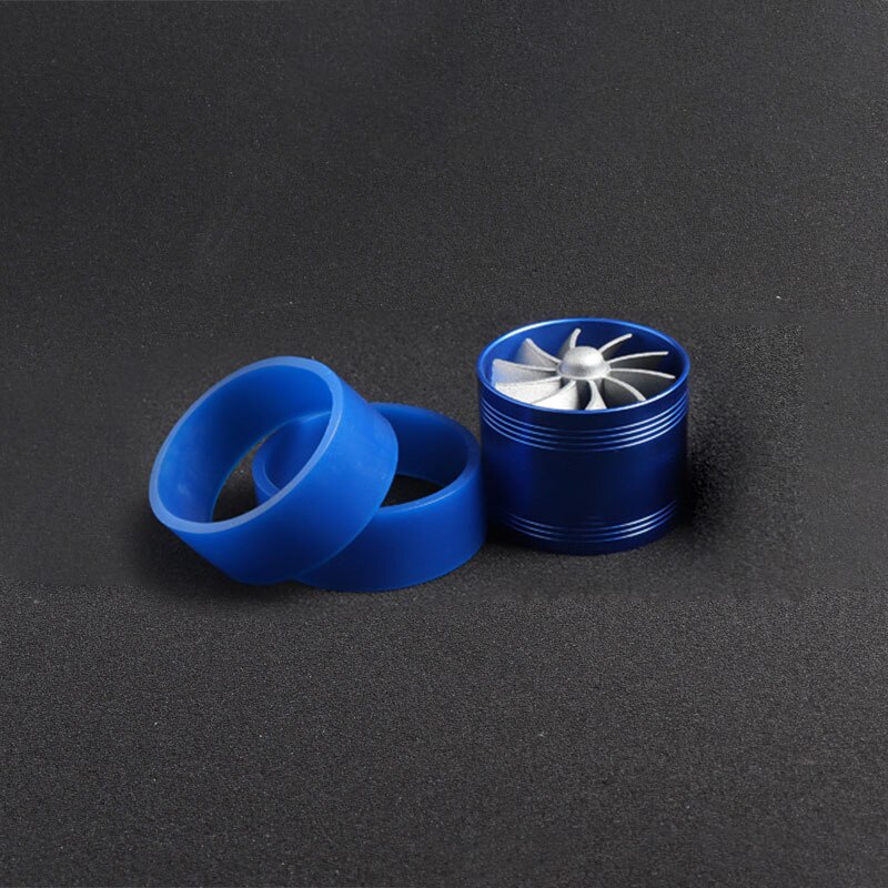 Universal Car Air Intake Turbonator Dual Fan Air Intake Supercharger Gas Fuel Saver For Most Vehicle TD326