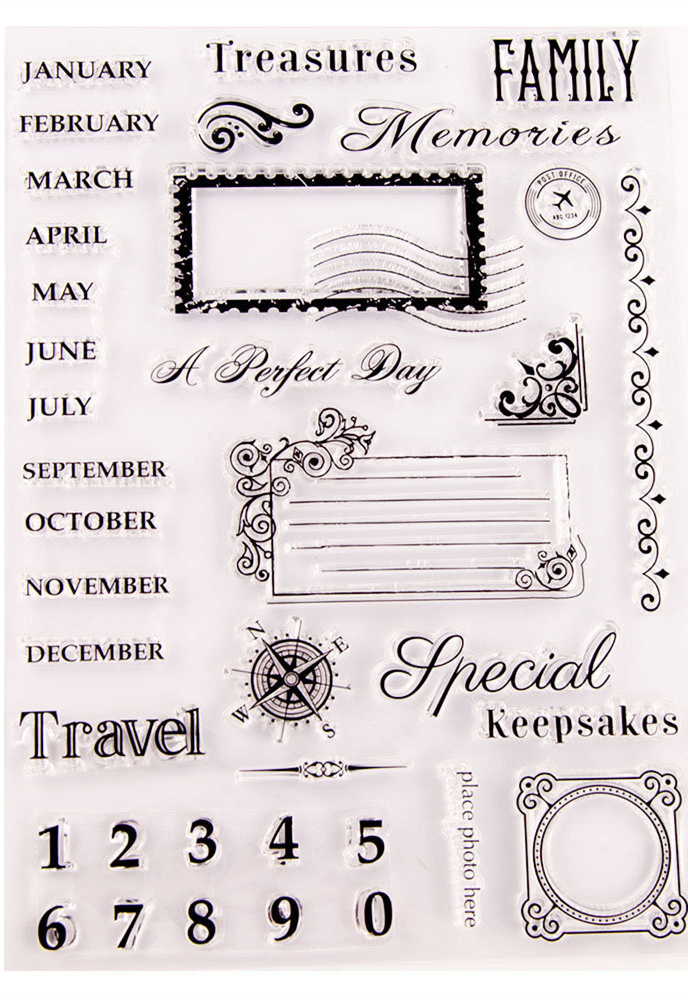 Świąteczne przezroczyste stemple Silikonowe przezroczyste stemple robić tworzenia kartek i scrapbookingu DIY: żółty