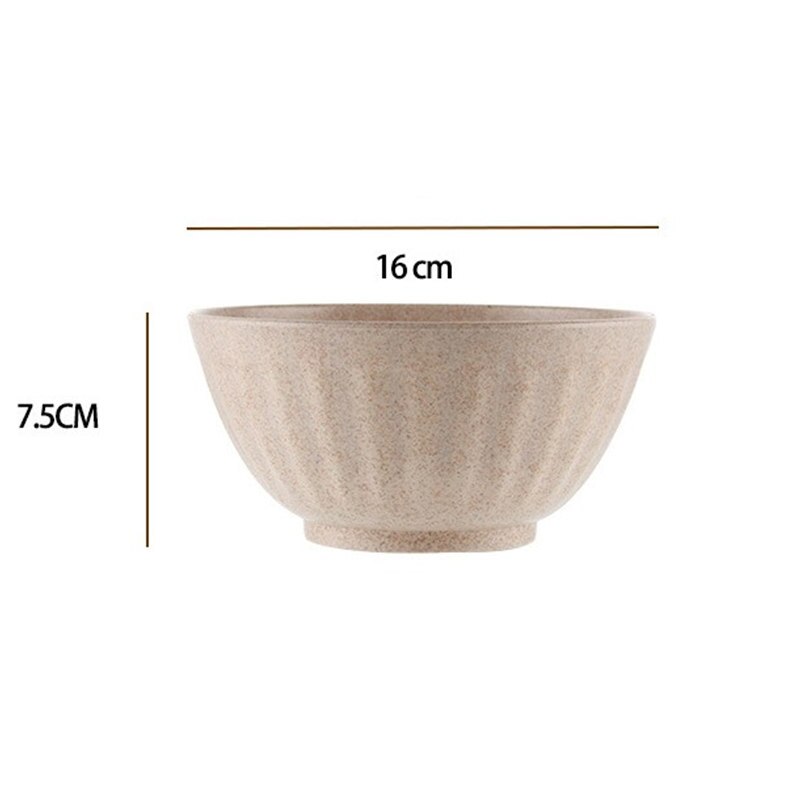 Tazón de paja de trigo Ramen, tazón grande ecológico, saludable, sopa, ensalada, arroz, fideos comida, plato contenedor de fruta, vajilla,