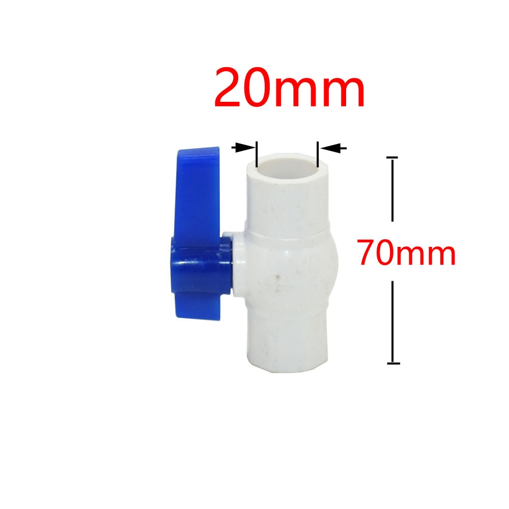 20/25/32/40/50/63/75mm Pipe PVC Valve Connector Water Pipe Fitting Melt Ball Valve Agriculture Garden Irrigation Fittings