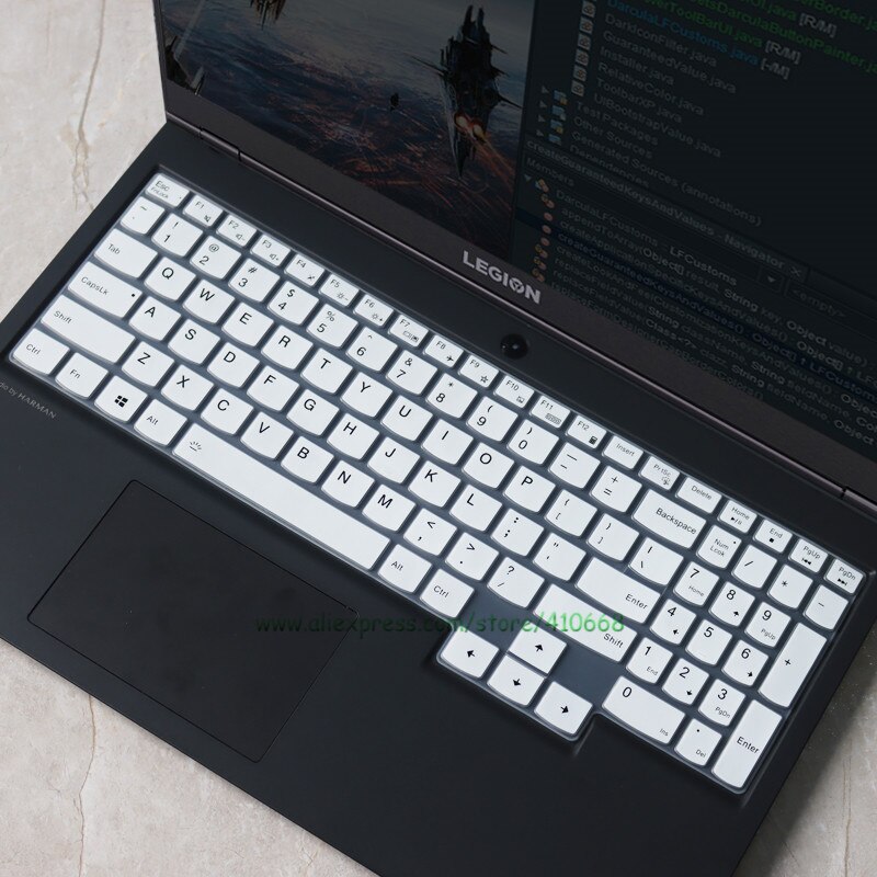 Dla LENOVO LEGION 5 17arh05h 17imh05 17 imh 17arh 17ach6h 17arh05h 17 17.3 cal silikonowa klawiatura laptopa pokrywa skóry Protector: White