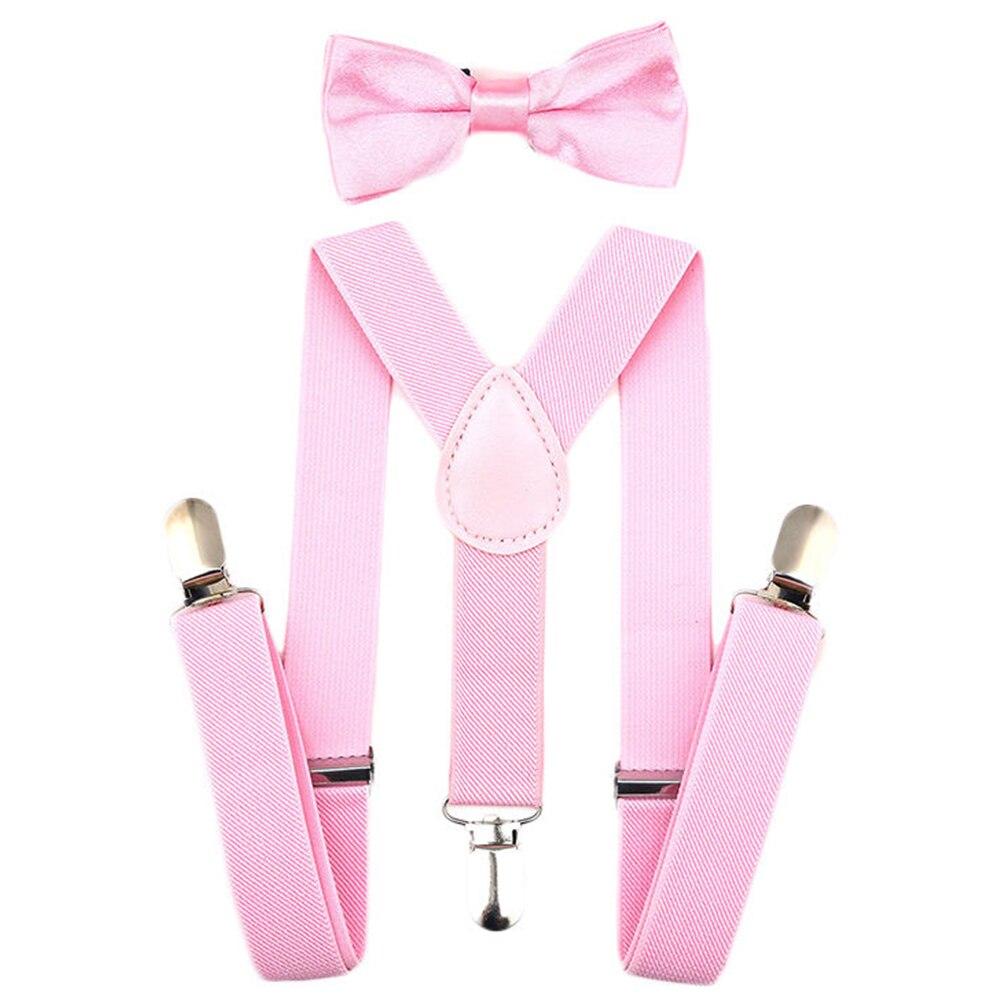 Elastische Singels Verstelbare Kids Bretels Met Bowtie Bow Tie Set Prestaties Bijpassende Banden Outfits Voor Meisjes Jongens