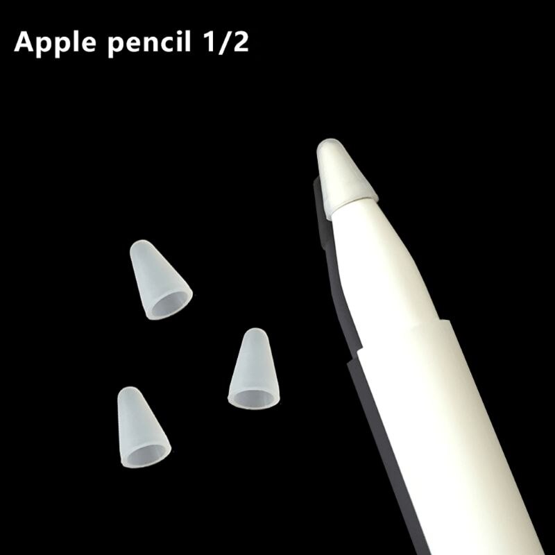 5 stk silikone beskyttende etui nibdæksel hud til æbleblyant 1st 2nd stylus touchscreen pen