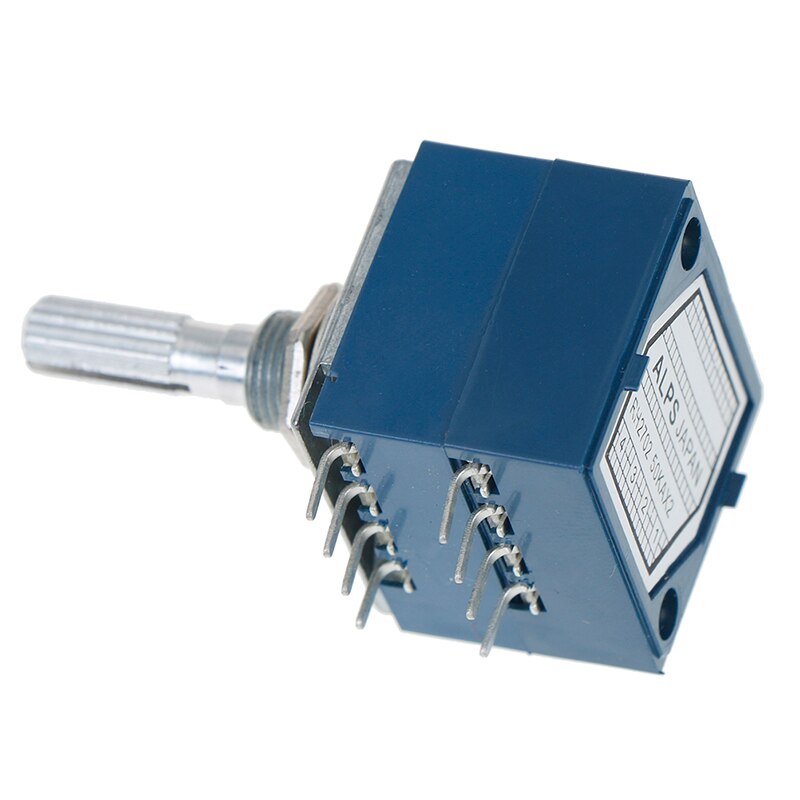 50K ALPS RH2702 VOLUME Potentiometer Dual 50KAX2 Slotted Japan Rotary Switch 8Ppin