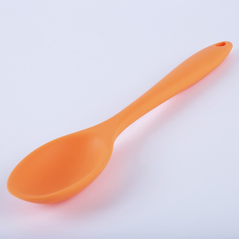 3 Colors Kitchen Silicone Spoon Long Handle Cooking Baking Mixing Spoon Ladle Food Grade Silicone Cooking Utensils Kitchenware