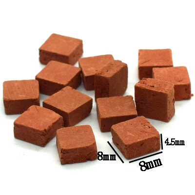 35/40/50/60/70PCS1/16Children's minibrick micro landscape buildingmodel handmade DIYsand table simulation building small house: Red half brick70pcs