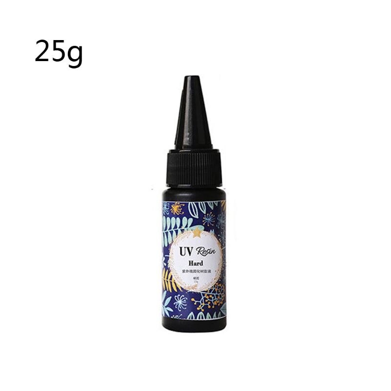 Hard Type UV Resin Glue Crystal Clear Ultraviolet Curing UV Glue Solar Cure Sunlight Activated DIY Resin Jewelry Making: 25g