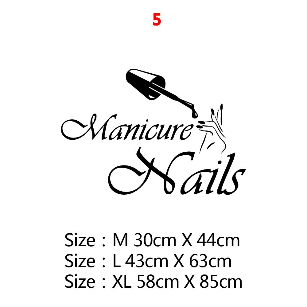 Creatieve Muurtattoo Nail Salon Wall Art Stickers Vinyl Decals Voor Nail Salon Room Decor Sticker Vinyl Muurschildering Behang Poster