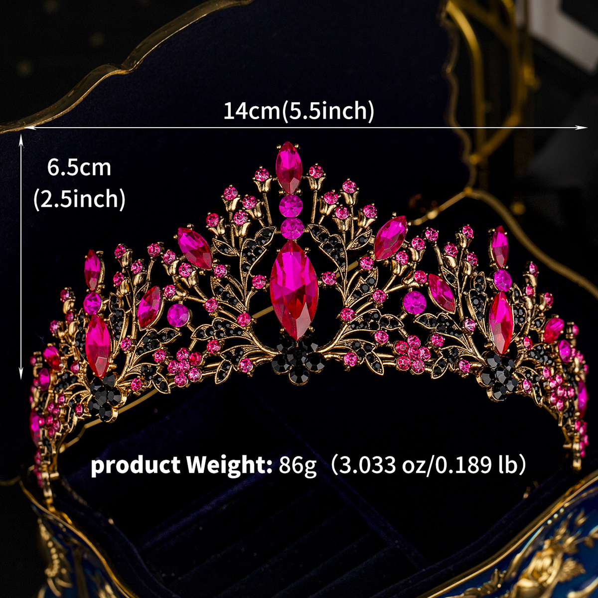 Luxo cristal strass coroa para mulheres, artesanal tiara, clássico, princesa, acessórios de cabelo para ocasiões importantes, moda