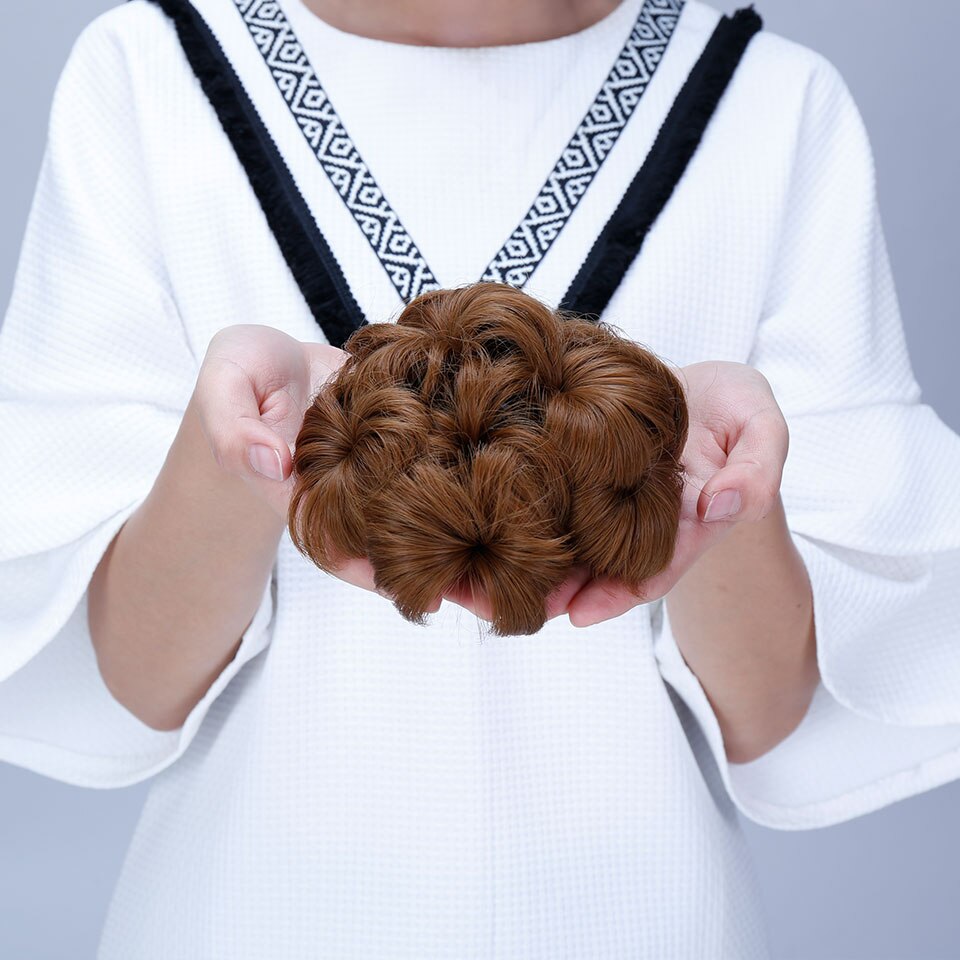 WTB Women Chignon Hair Bun Donut Clip In Hairpiece Extensions Black/Brown/ Synthetic High Temperature Fiber Chignon