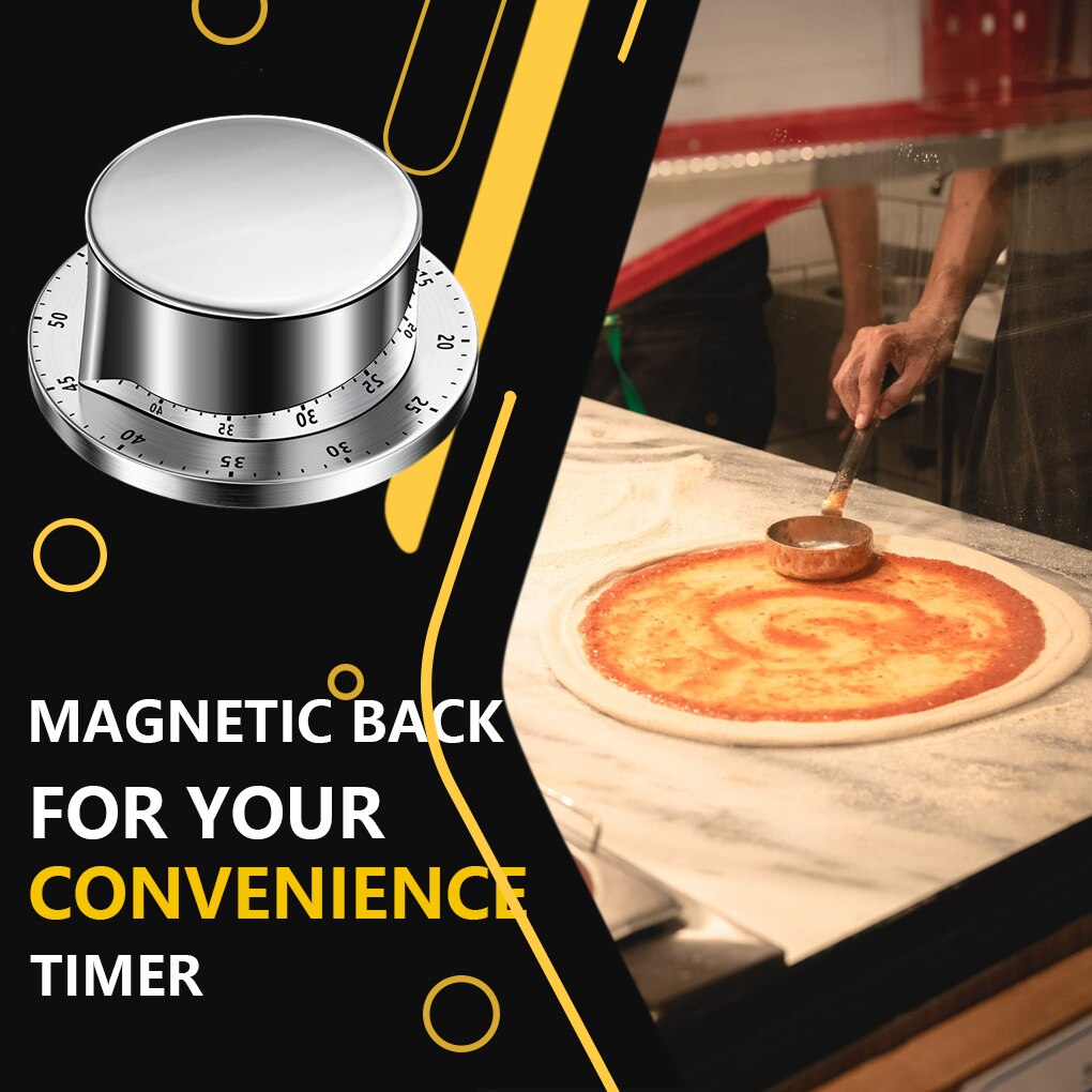 Mechanical Kitchen Timer Portable Small Refrigerator BBQ Countdown Clock Reading Timing Device Office Bakery Accessories