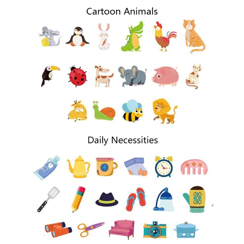 Preschool Kids Verbeteren Intelligentie Puzzel Bijpassende Kaarten Draagbare Kaarten Tafel Spel Speelgoed