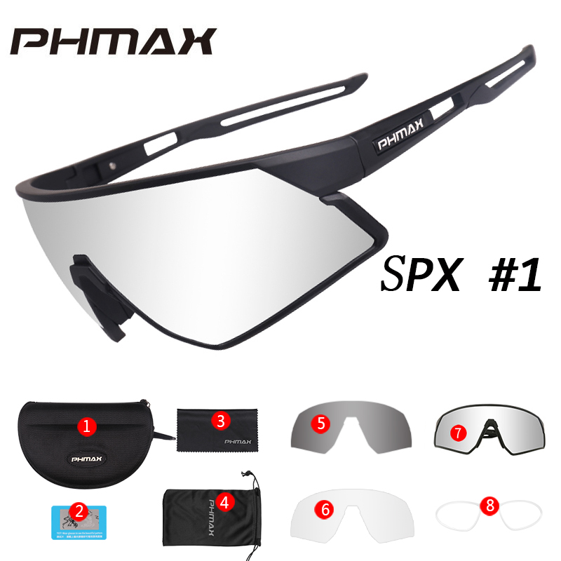 PHMAX Outdoor Sports Road Bicycle Glasses Ultralight Polarized Cycling Sun Glasses Men&Women MTB Bike Sunglasses Goggles Eyewear: Colors 1