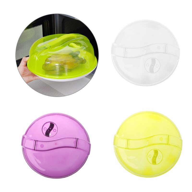Fridge Microwave Plate Cover Clear Steam Vent Splatter Lid 10 inch Food Dish