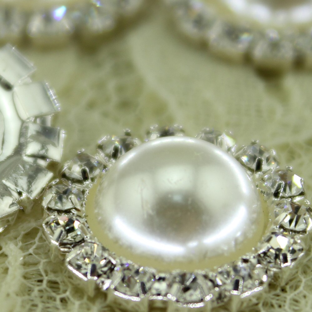 5X18 MM couture artisanat 18mm fleur ronde Cluster cristal strass perle bouton Lot mariage perle fournitures de travaux manuels