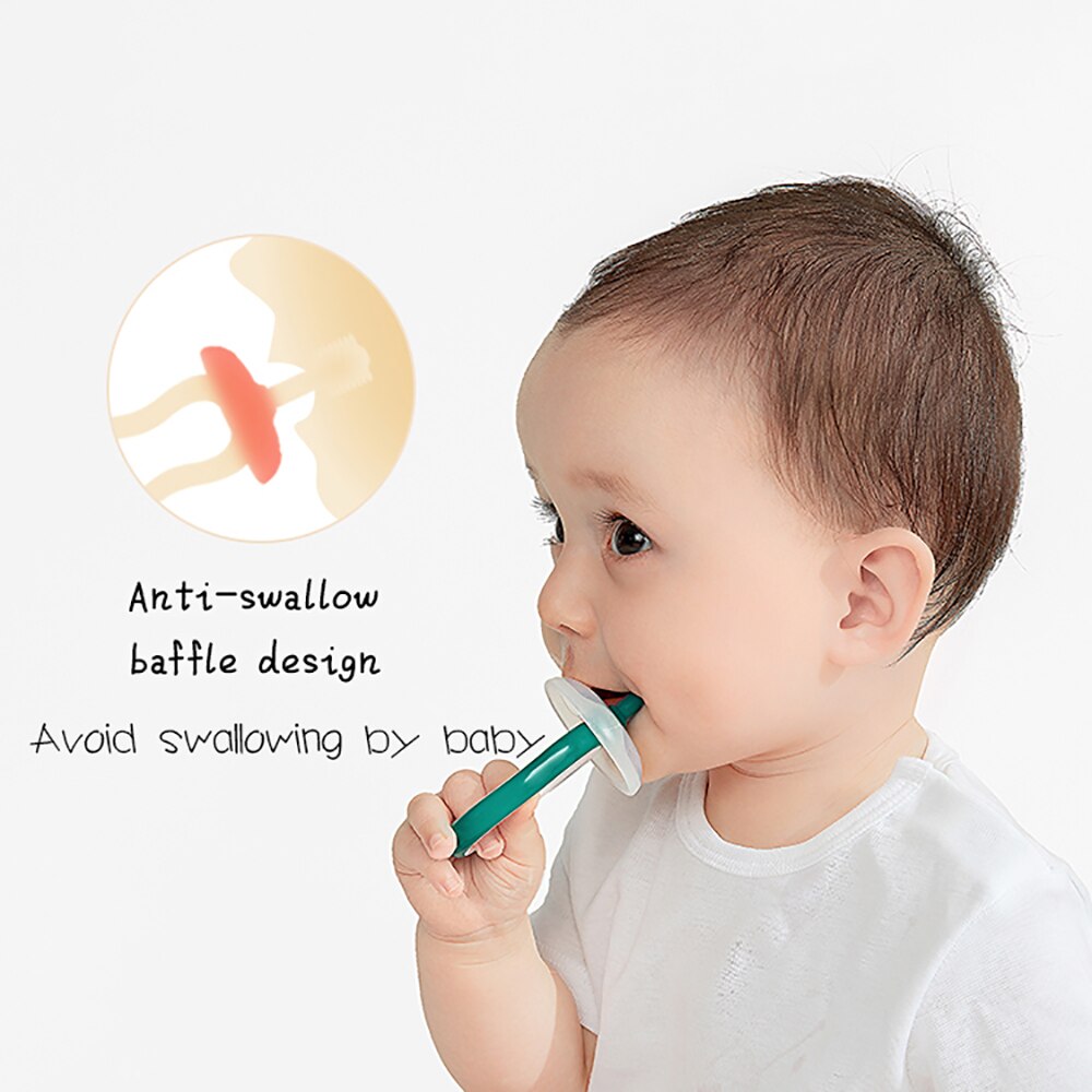 Bc Babycare 5 Stks/set Baby Zachte Siliconen Tandenborstel Leuke Timing Training Tandenborstels Baby Dental Care Tandenborstel + Cup