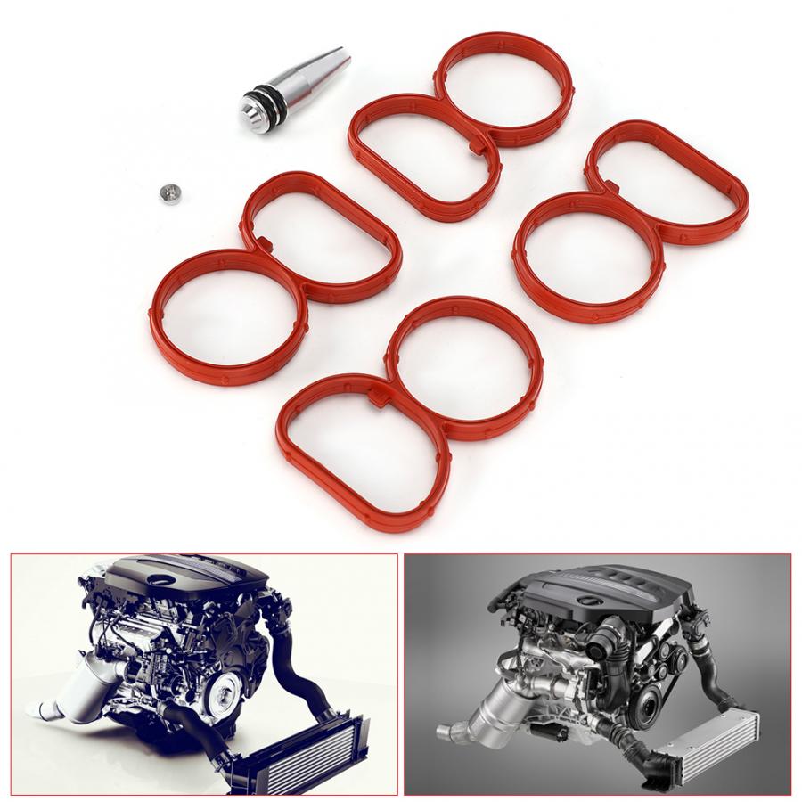 Tourbillon d'admission pour moteur E81 E87 E88 N47 2.0 LTR | Collecteur d'admission rabat suppression bonde avec joints, convient pour 1 série E81 E87 E88 e47