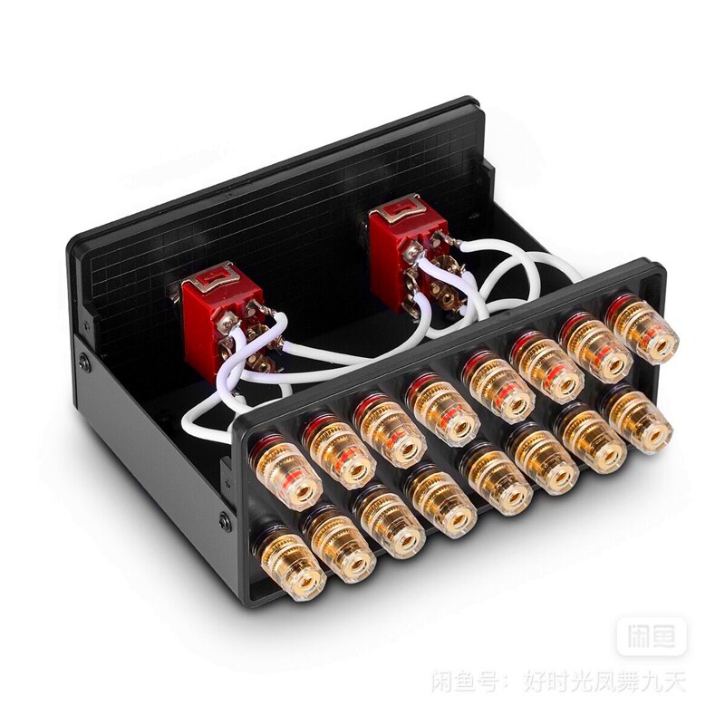 Splitter selettore audio stereo A/B per amplificatore di potenza/altoparlante 2-IN-2-OUT