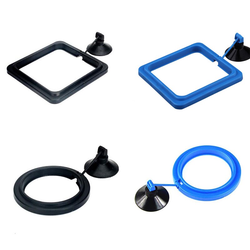 Aquarium Fütterung Ring Fischfutter Auftrieb Ring Schwimm Tablett Fisch Zubringer Platz/Kreis Mit Saugnapf Aquarium Zubehör