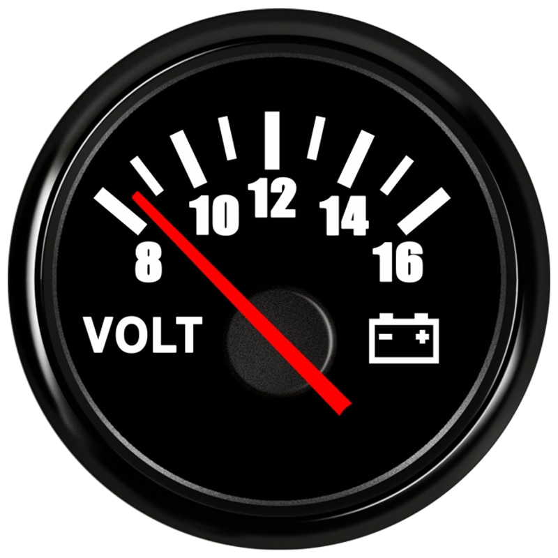 52mm voltímetro medidor de voltímetro 8-16 de 16-32 voltios auto indicadores de voltaje para la caravana, barco Marina 12V 24V RV Camper Accesorios