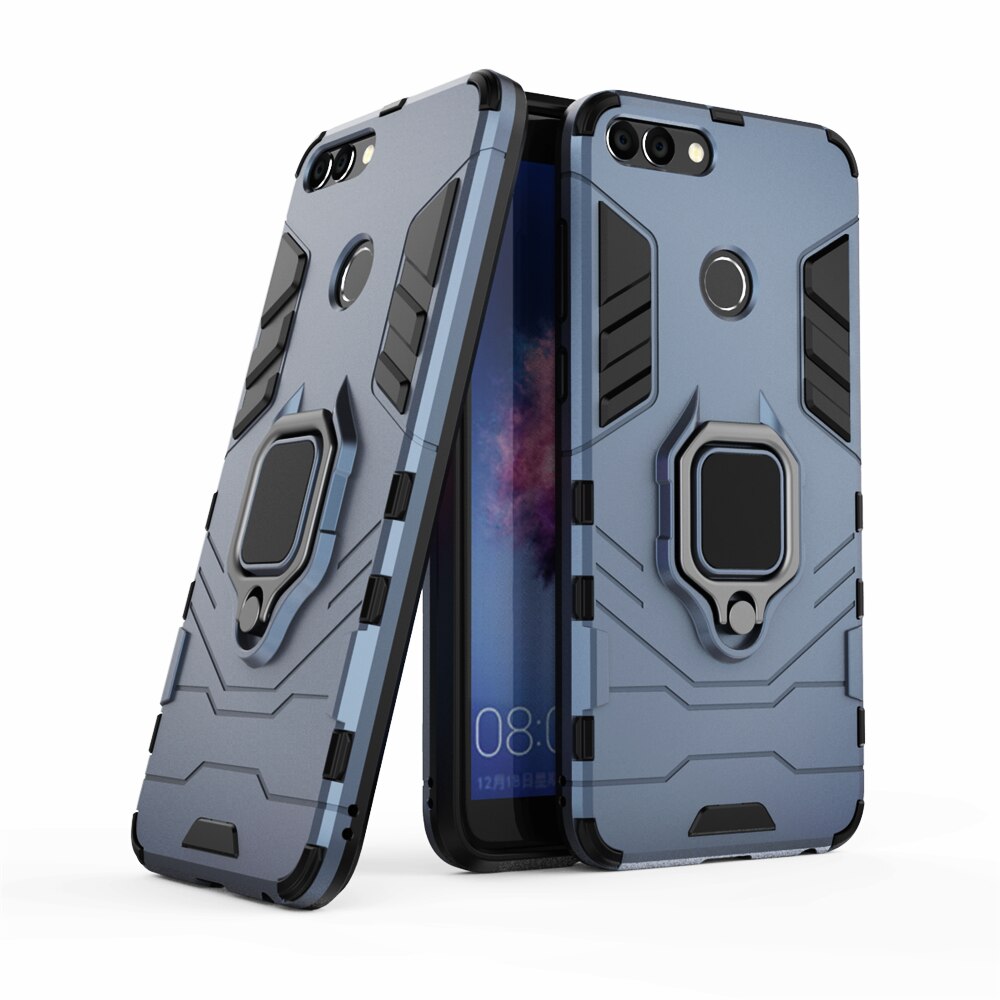 Pancerz Obudowa dla Huawei P sprytny 5.65 cal Obudowa moloścień uchwyt stojak pokrywa dla Huawei P sprytny 2018 Figa-LX1 PSmart Figa-LA1 Figa-LX2 LX3
