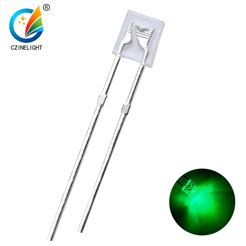 1000 Stks/zak Czinelight Dip Led 1*3*4Mm Vierkante Vorm Emitting Diode Blauw Groen Rood geel