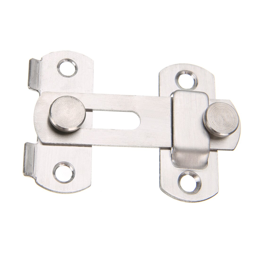 Small Door Guard Latch Bolt Set Sliding Door Latch Lock Stainless Steel DIY Home Safety Chain Door Hardware With 4 Screws