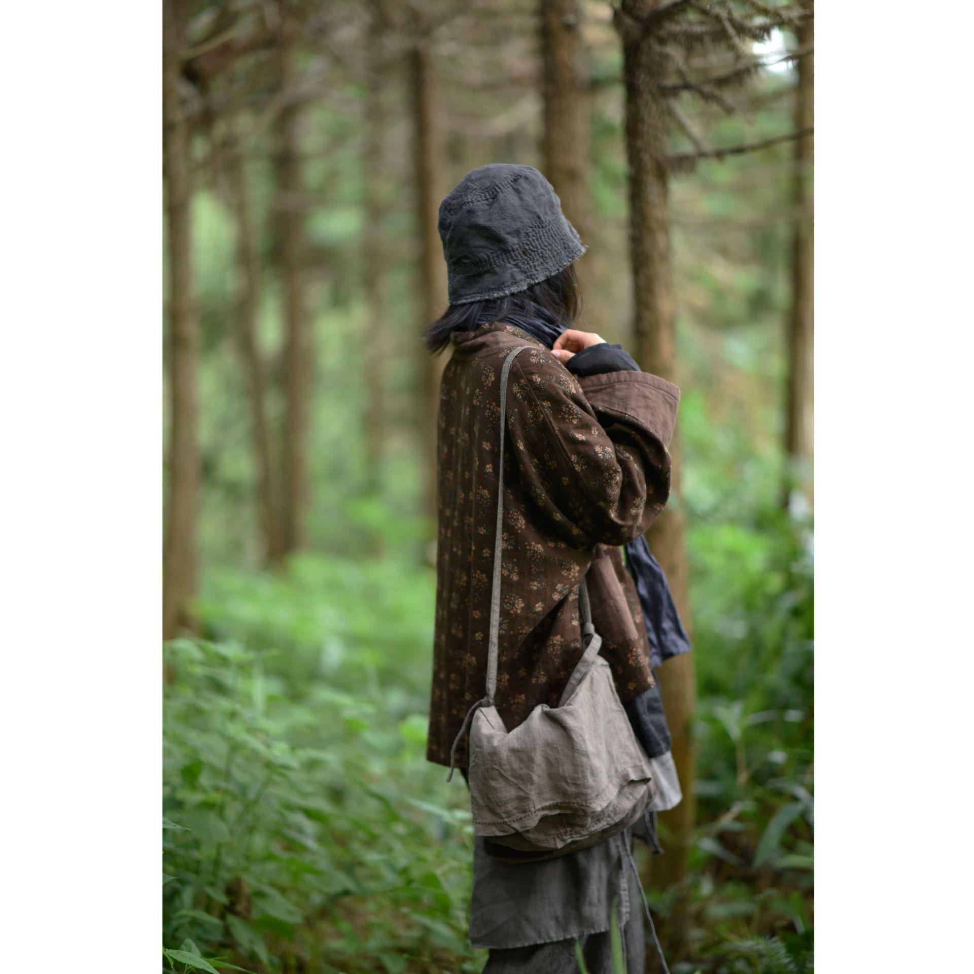 Johnature Vintage Literatuur En Kunst Vrouwen Linnen Tas Grote Capaciteit Handgemaakte Contrast Stiksels Leisure Doek Schoudertassen: Default Title