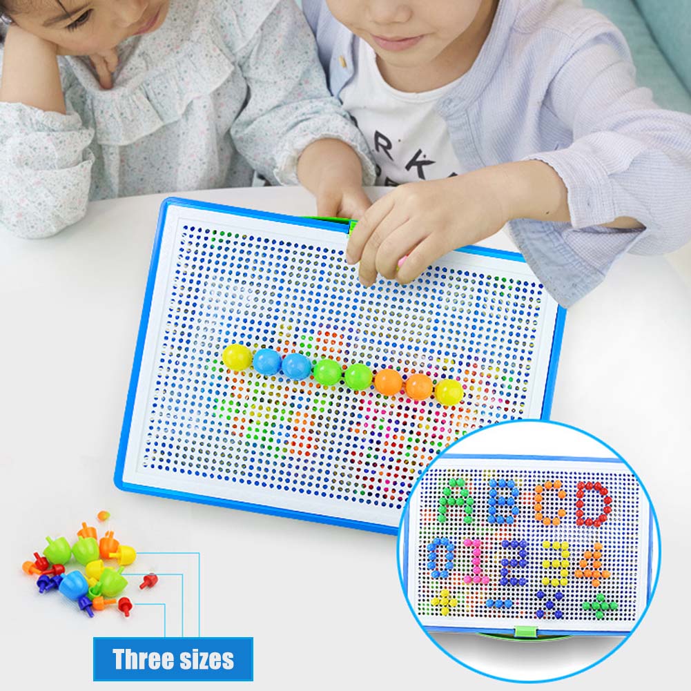 Tablero de mosaico niños juguete educativo 296 Uds. Uñas de setas rompecabezas juguetes de aprendizaje LKS99