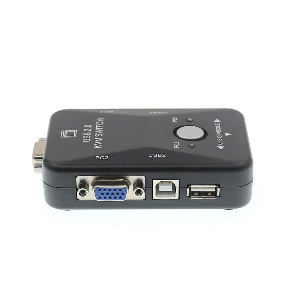FJDISZWAY 2 Port USB KVM Switch VGA Box PC Monitor KVM Splitter USB2.0 Kabel