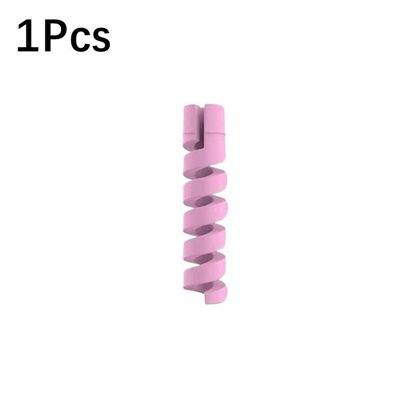 per iPhone iPad Avvolgicavo a spirale Protezione risparmiatore mini Cavo di ricarica USB Supporto per cavi Fascette Gestione cavi Organizzatore di cavi: nero