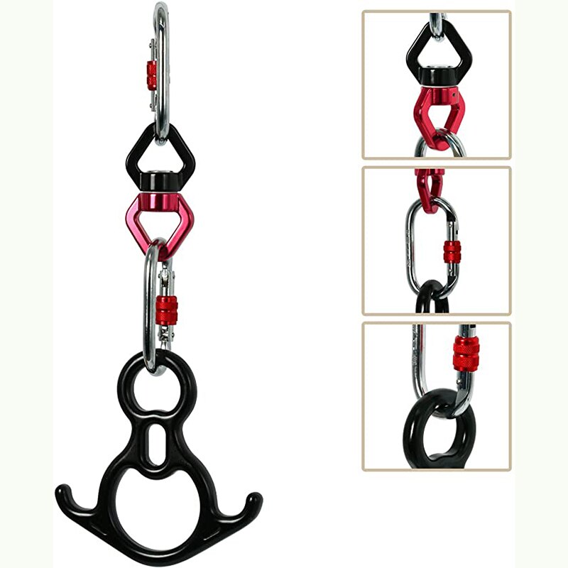 Aerial Silk Dance Hardware Kit, Silk Luxury Equipment Set for Aerial Yoga Hammock Rotating Rock Climbing, Yoga Accessories