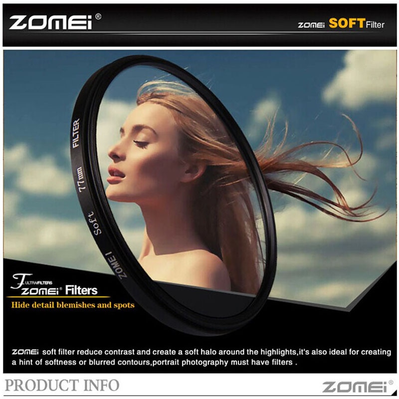 Zomei 52/55/58/62/67/72/77mm Special Effect Soft Focus Filter Diffusion Filter for Canon Nikon Sony Olympus Pentax Samsung Lens