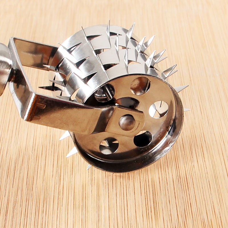 1Stck 304 Edelstahl verlieren Fleisch Tenderizers Küche Fleischwolf Steak Fleisch Rad Heimat Küche Steak klopfen-seitige artefakt