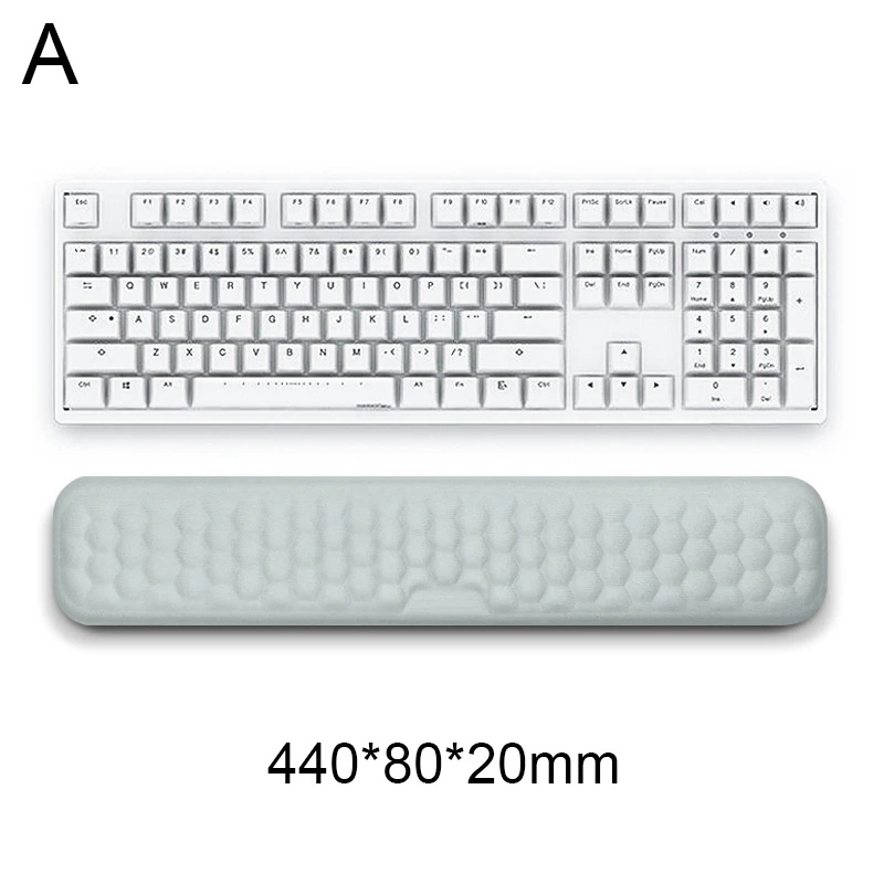 Podkładka pod mysz Ergonomiczna klawiatura Podkładka pod nadgarstek pod mysz Ochrona przed pisaniem w biurze Relaksująca podkładka pod mysz z pianki z pamięcią kształtu Komputer Laptop Podkładka na biurko: WHITE